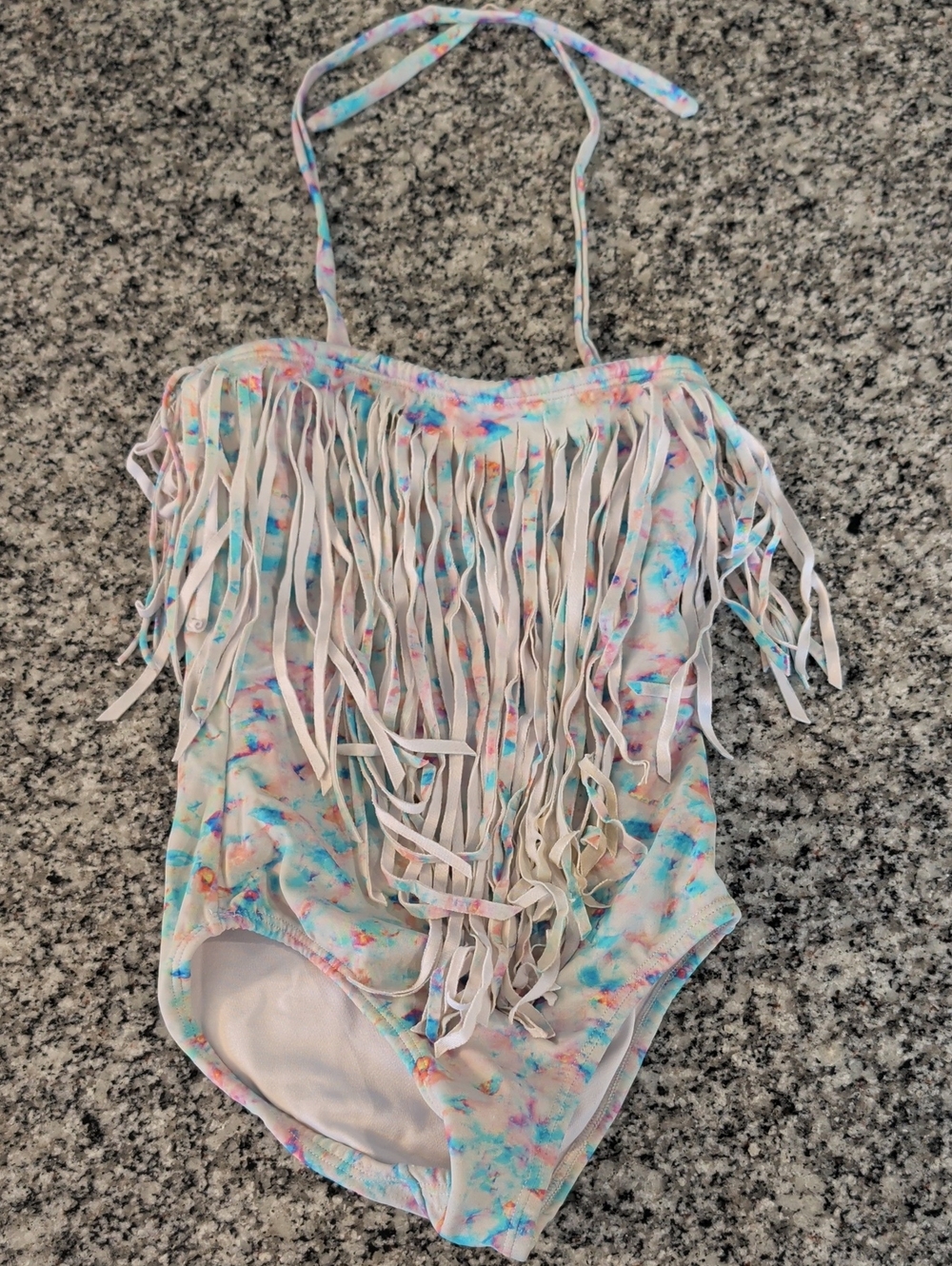 Little Peixoto Girls Tie-Dye Fringe Swimsuit